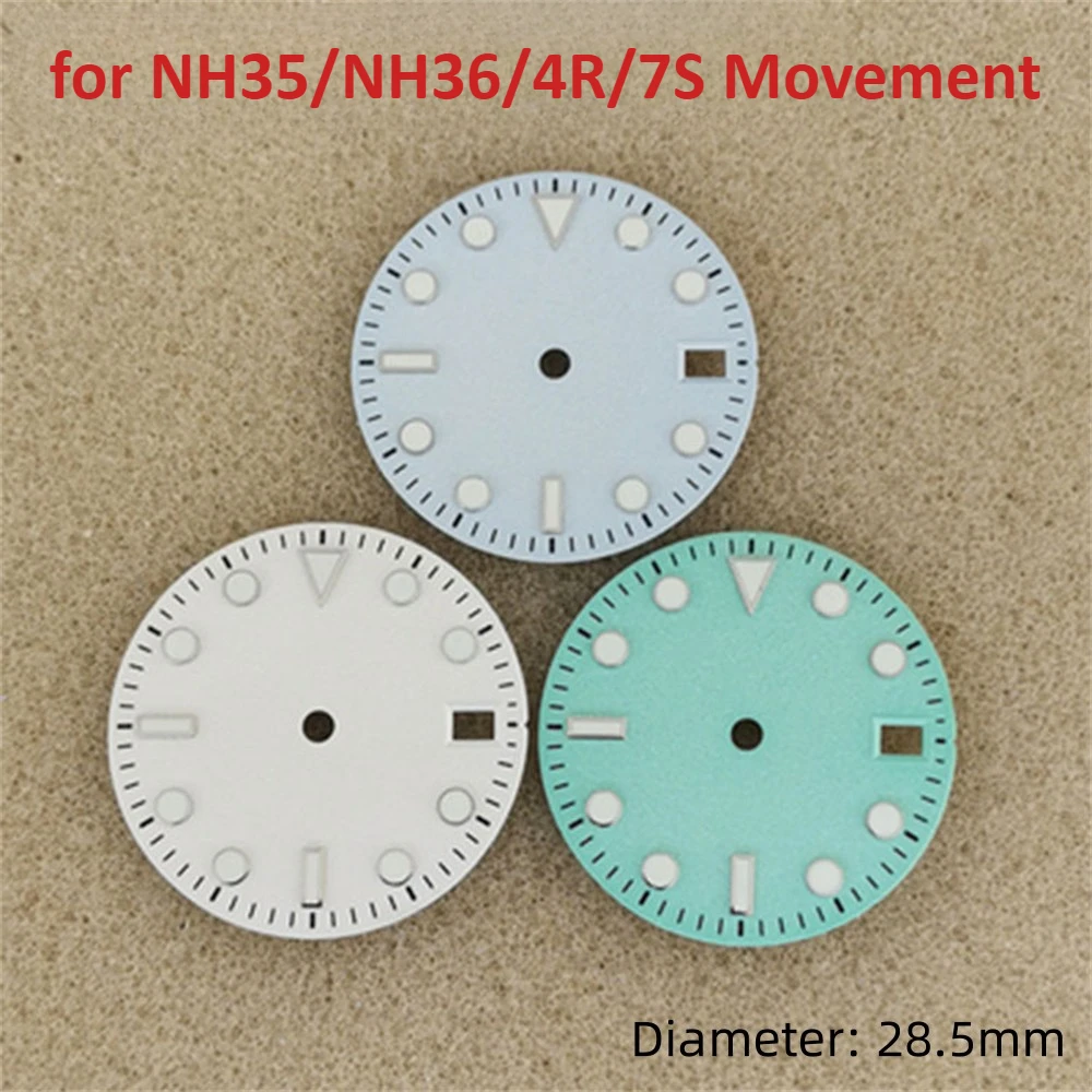 NH35 28.5mm Frosted Dial No Watch Face For NH35/NH36/4R/7S Movement