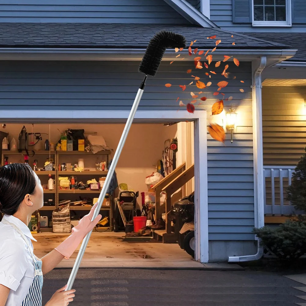 Gutter Cleaning Tool Adjustable Gutter Cleaner Detachable Drain Cleaning Tool Multi Tubes Stainless Steel for Leaves and Debris