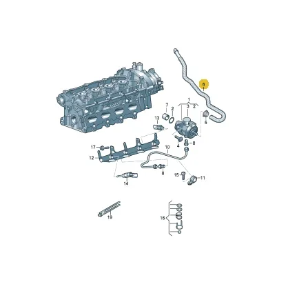 2.0 Petrol Engine Feed Fuel Pump Hose Pipe For Audi A4 B8 A5/ S5 Q5 2008-2012 8T0201215Q 8T0201215L