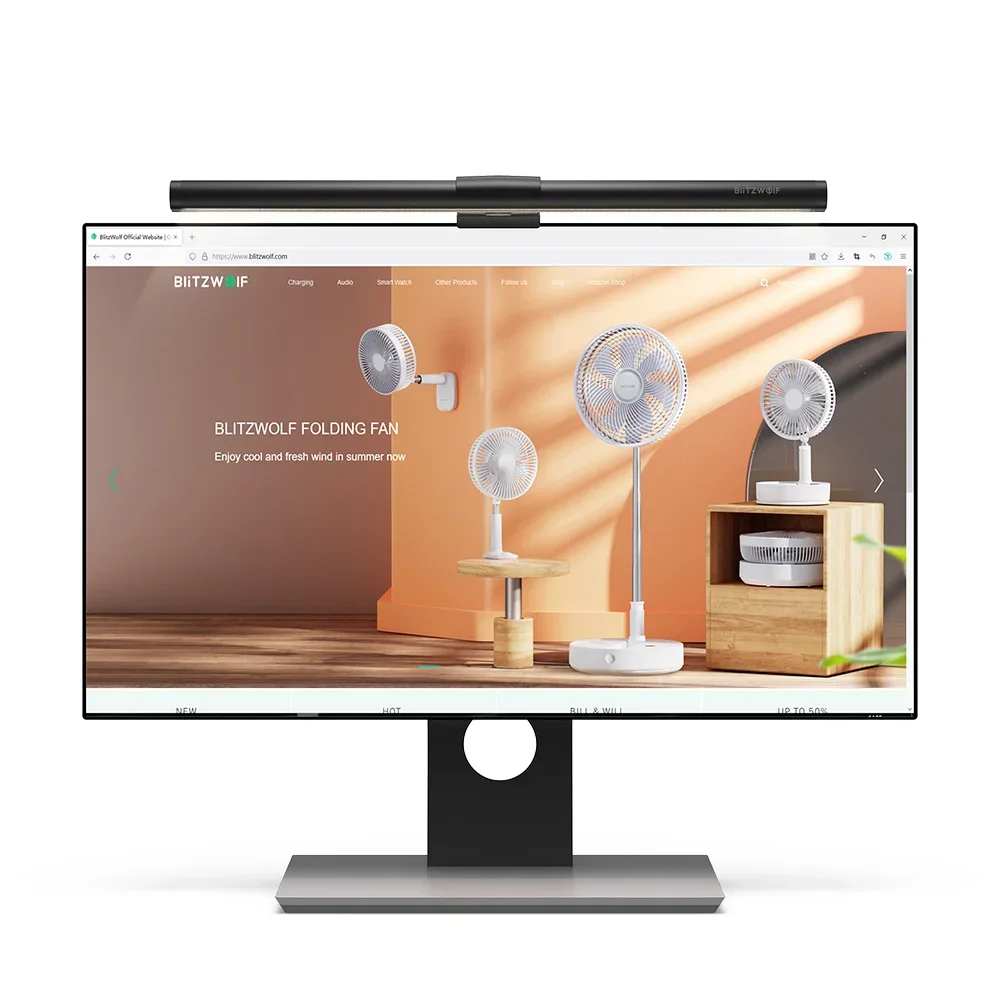 BlitzWolf RGB LED Desk Lamp Dimmable Office Computer Eye-caring for Study Reading Screen Monitor