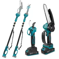 Kamolee – scie à chaîne électrique sans fil 3 en 1, sécateur électrique sans balais, poteau télescopique de 2.5m, adapté aux Batteries 18V-21V 6