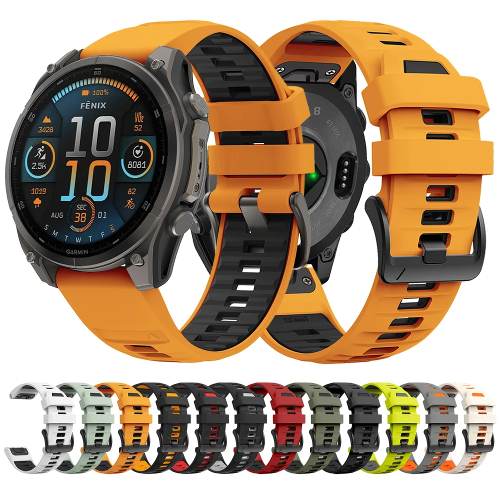 Cinturino Silicone Per Garmin 22mm - Quick-Fit Per Fenix/Forerunner | Sportivo Impermeabile - Foto 7
