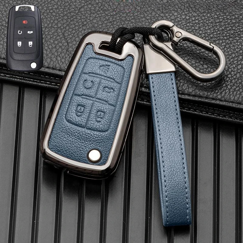 Chevrolet Camaro Cruze SS Sonic Spark Aveo Epica for Buick Lacrosse Encore GL8 Regal 용 아연 합금 가죽 자동차 키 케이스 커버