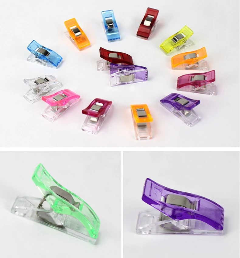 10/20/50 PCS Garment Clips Multipurpose Sewing Clips Colorful Clothing Pin Positioning Patchwork Knitting Clamps Sewing Tools