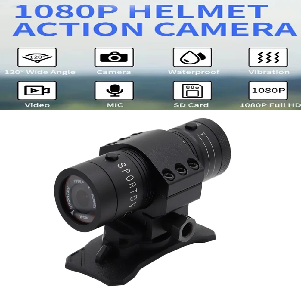 Caméra Casque Tactique 1080P Sport Action Chasse Airsoft