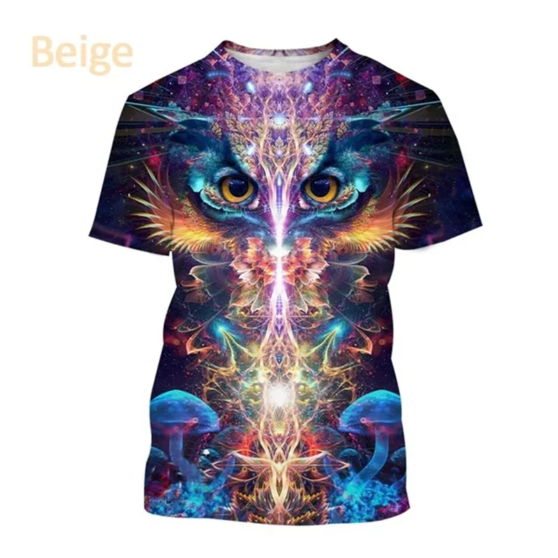 T-shirt homme imprimé 3d animal créatif style fluorescent_voghion.com