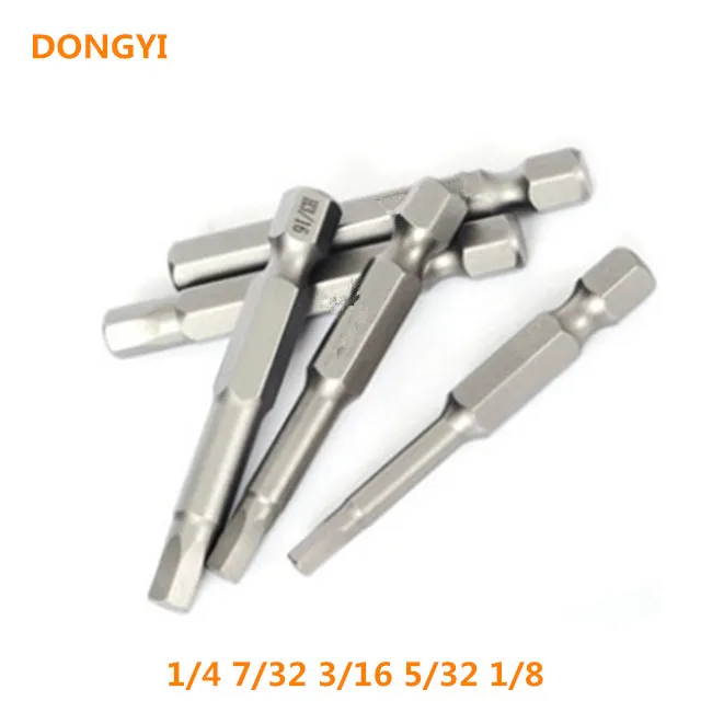 

20 pcs High Quality Hexagon Socket Pneumatic Drill Head for 50mm length 1/4 7/32 3/16 5/32 1/8