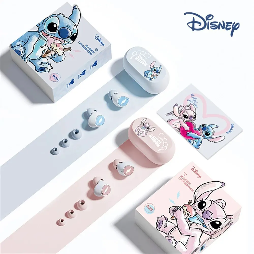 Disney Lilo & Stitch Angel D29 Wireless Bluetooth 5.3 Auricolari Hifi Stereo Hd Call Headset Smart Touch Cuffie Cuffie Lunghe