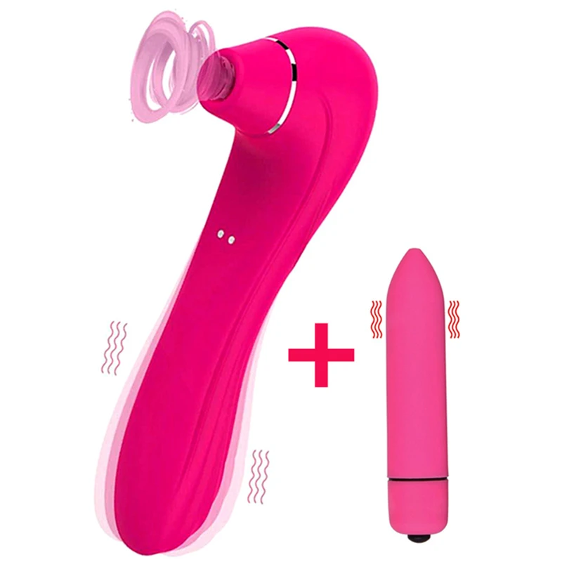 10 Speeds Clit Sucker Dildo Vibrator For Women Clitoris Stimulator Nipple Sucking Erotic Oral Sex Toys For Woman Adult Couples - Vibrators
