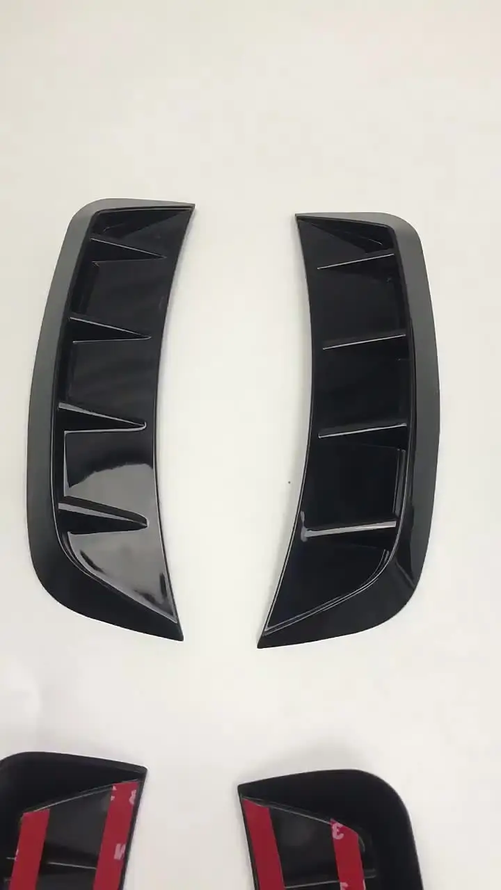 2 قطعة المصد الأما مي للسيارات الجانب الجناح مدخل هواء تدفق تنفيس هود الخارجي ملصق مزخرفة غطاء ألياف الكربون الأسود تصفيف السيارة