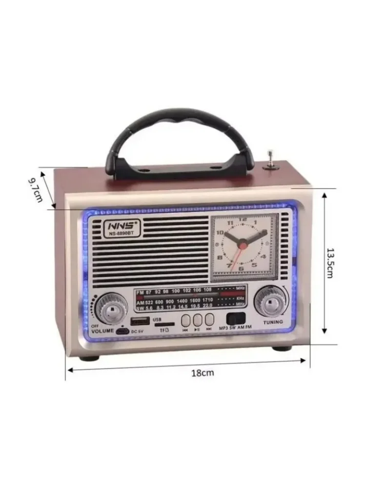 Amazup Multifunctional Bluetooth Speaker USB Player TF Card Stereo Speaker AUX MP3 Player FM Radio Home or Outdoor Speaker.