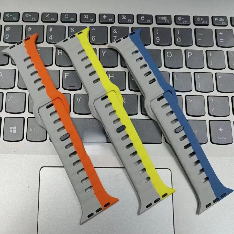 Durable Sports Silicone Strap for Apple Watch - Enhanced Comfort Wristband