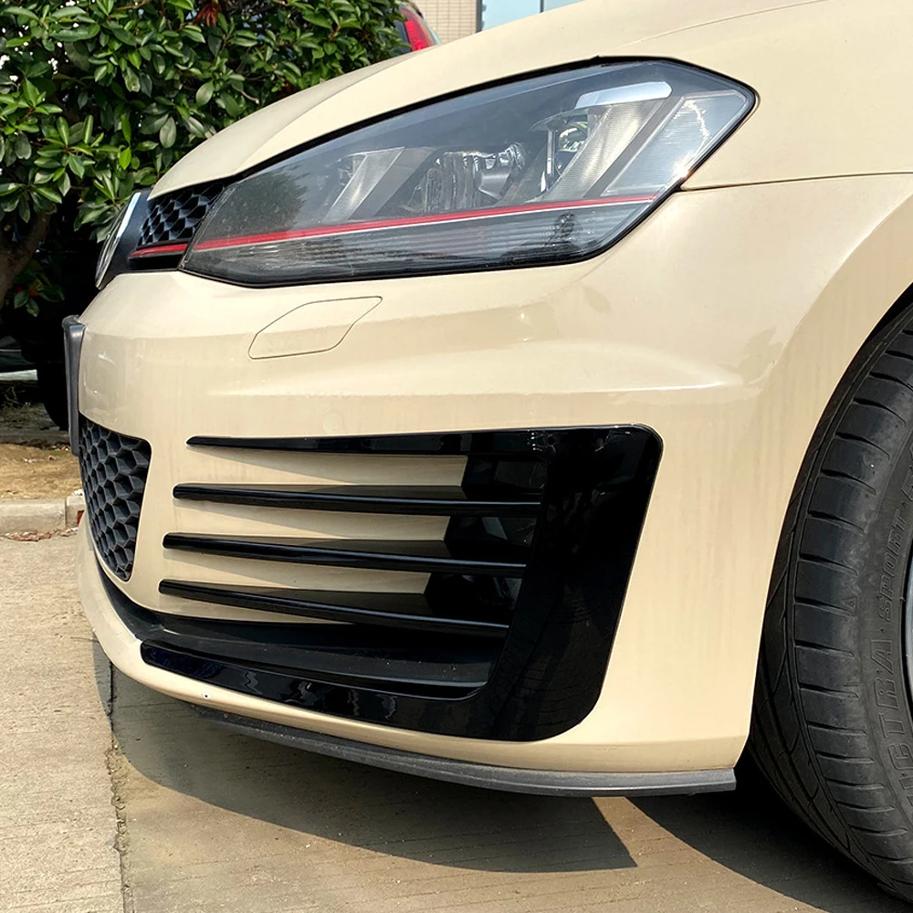 Front Bumper Fog Light Grilles For Volkswagen Golf 7 MK7 GTI 2013- Fog Lamp Eyebrow Cover Trim