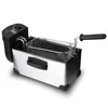 110V220V Electric Deep Fryer 2.5L French Frie Machine Oil Hot Pot Fried Chicken Grill Adjustable Thermostat Oven 6