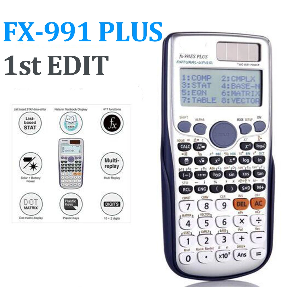 Scientific calculator FX-991 PLUS Function Calculator For High School Primary School Science Function Calculator Matrix Complex Equation Solver
