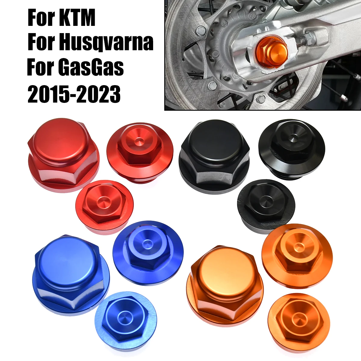 CNC Front Wheel Lock Nut Bolt Rear Axle Block Wheel Axle Nut Cocer For ...