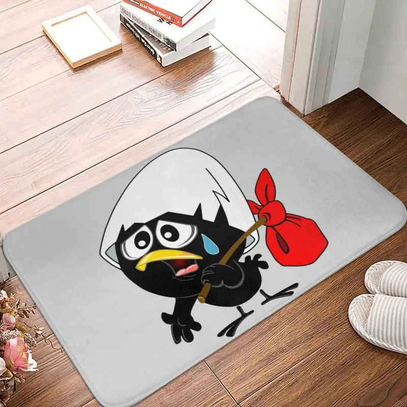 Sad Black Chicken Calimero Front Floor Door Tappetino D'Ingresso Outdoor Comic Cartoon Kitchen Bagno Zerbino Soggiorno Tappeto Tappeto