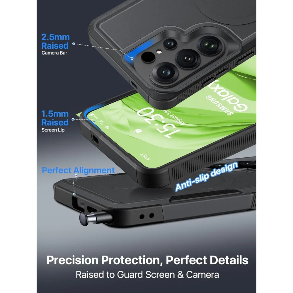 Heavy Duty Commuter Magnetic Armor Shockproof Case with MagSafe Compatibility