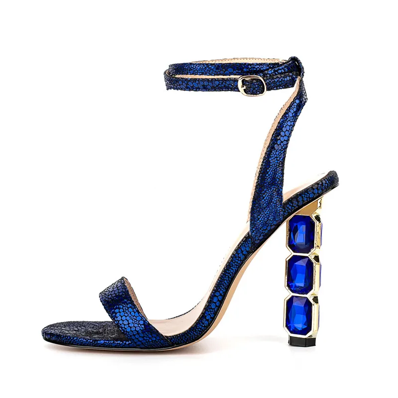 

Women's Sexy Crystal High-heeled Sandals Slim High-heeled Shoes Summer Sandals Ankle Buckle Wedding Party High-heeled Shoes