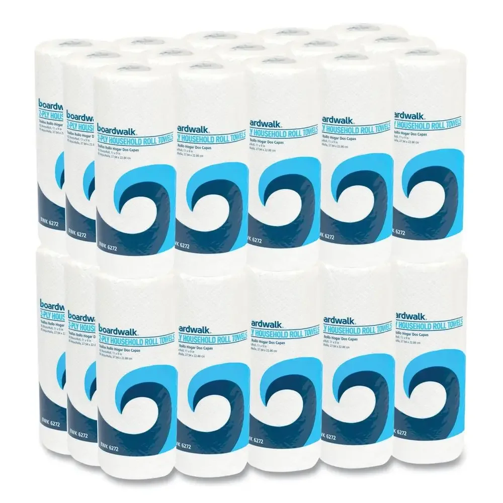 Kitchen Roll Towel 30 Rolls 2-ply 85 Sheets White General Cleaning Bathroom Office Industrial Settings Embossed Paper Towel