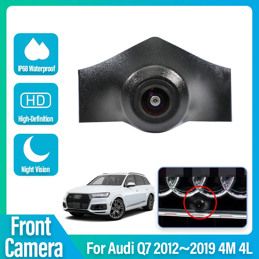 

140 ° HD 1080P Front View Camera For Audi Q7 2012 2012 2014 2015 2016 2017 2018 2019 4M 4L HD CCD Car Front grill Camera