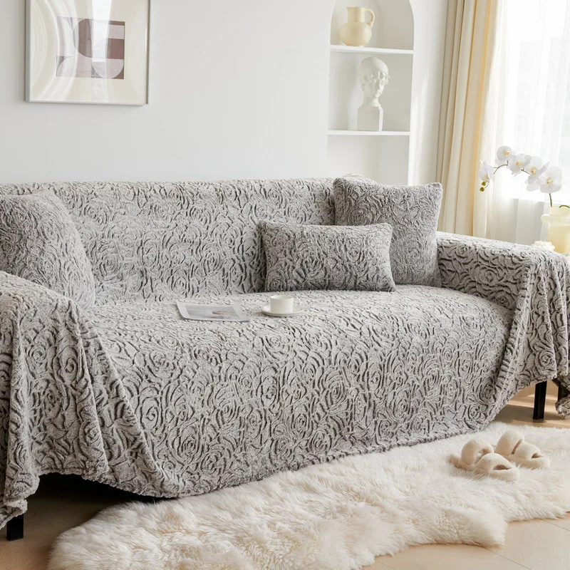 

EIFLOY Rose Plush Velvet Couch Covers for Sofas Towel Blanket One Piece Sofa Slipcover for Cats Dogs Dropshipping