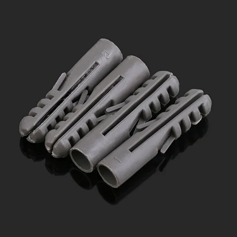 Quality Plastic Anchor M4~M14 Self Drilling Ribbed Drywall and Wall Anchor Screw Rubber Plug Wall Plug 30/50/100/200pcs drywall anchor kit,drywall anchor,plastic wall anchor