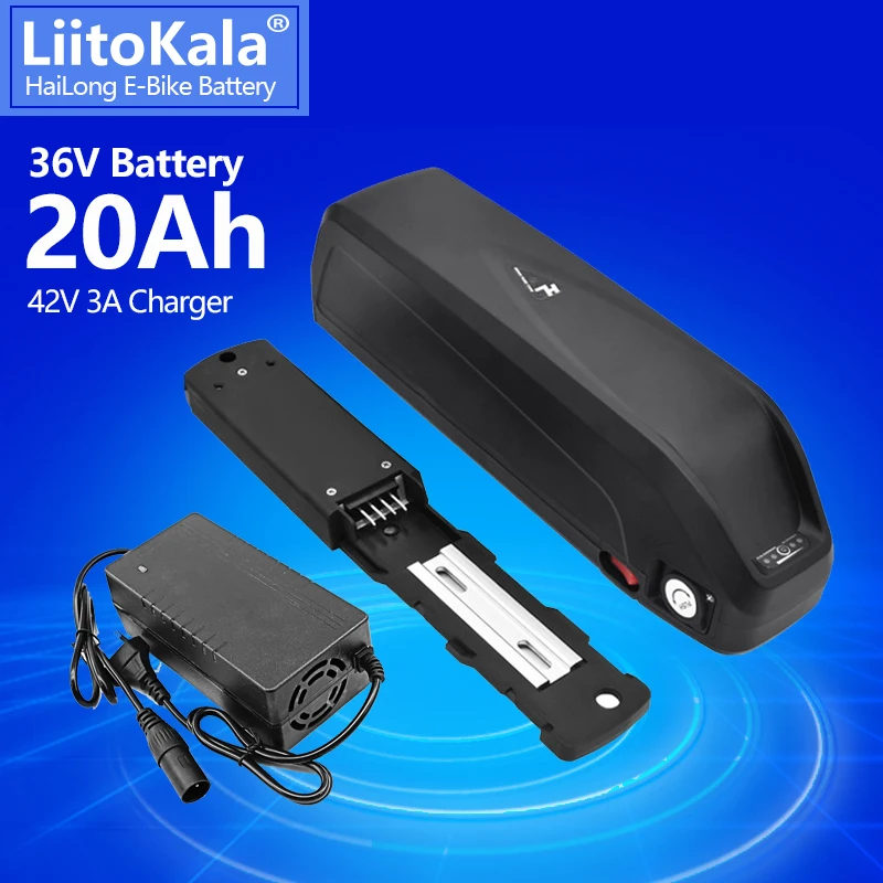 

LiitoKala 36V20Ah 18650 3400mAh 10S6P eBike Battery Hailong with USB 500-1000W MotorBike conversion kit Electric Bicycle duty