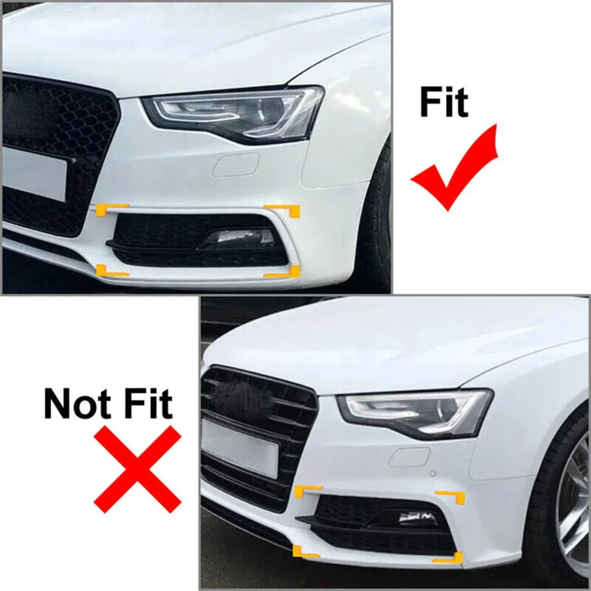 Griglia per paraurti anteriore cromata per Audi A8 S8 2010-2014