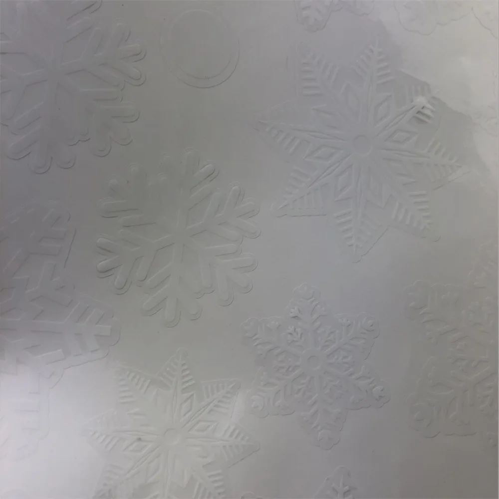 30Pcs PVC Christmas Snowflakes Sticker Electrostatic Glass Clings Glass Sticker White Snowflake Wallpaper Wall New Year
