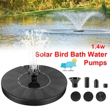 

Solar Fountain Pump 1.4W Bird Bath Water Pump With 4 Nozzles For Garden Terrace Lawn Pool Solar Fountain Creative Decoration