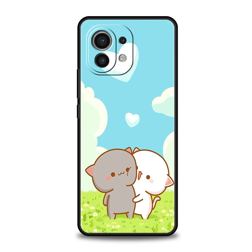 Pfirsich und goma katze telefon hülle für xiaomi poco c51 f3 x3 x4 gt nfc m3 m4 m5 mi 13 12 11 ultra 12t pro lite 5g silikon abdeckung taschen – Detail 7