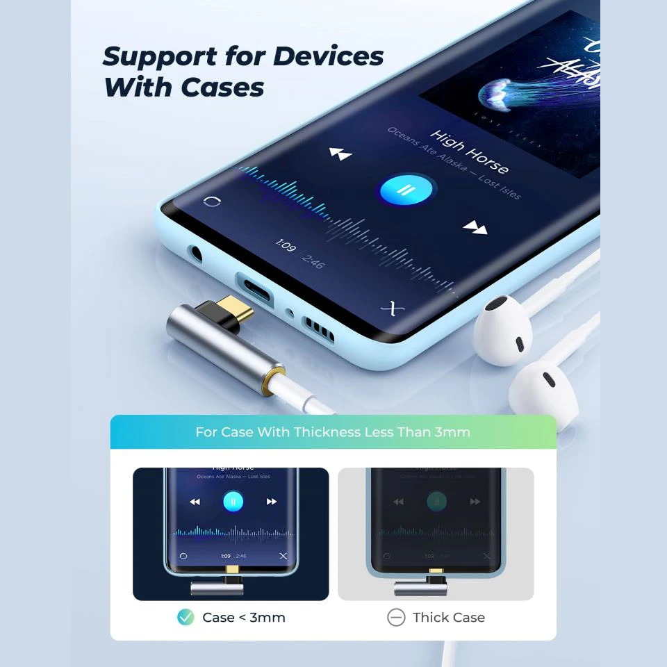 Type C To 3.5mm Audio Adapter Aux Jack Connector Elbow DAC Earphone Converter for Samsung S23 Ultra S22 A54 Google Pixel 6 7 Pro type c adapter type c to 3.5mm adapter type c aux adapter audio earphone converter type c to aux adapter 3.5mm audio adapter audio headphone adapter
