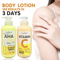 Crème blanchissante pour le corps, acides hydroxy, vitamine C & E, Lotion hydratante éclaircissante, soins pour la peau, élimine les marques d'acné, 500ml 2