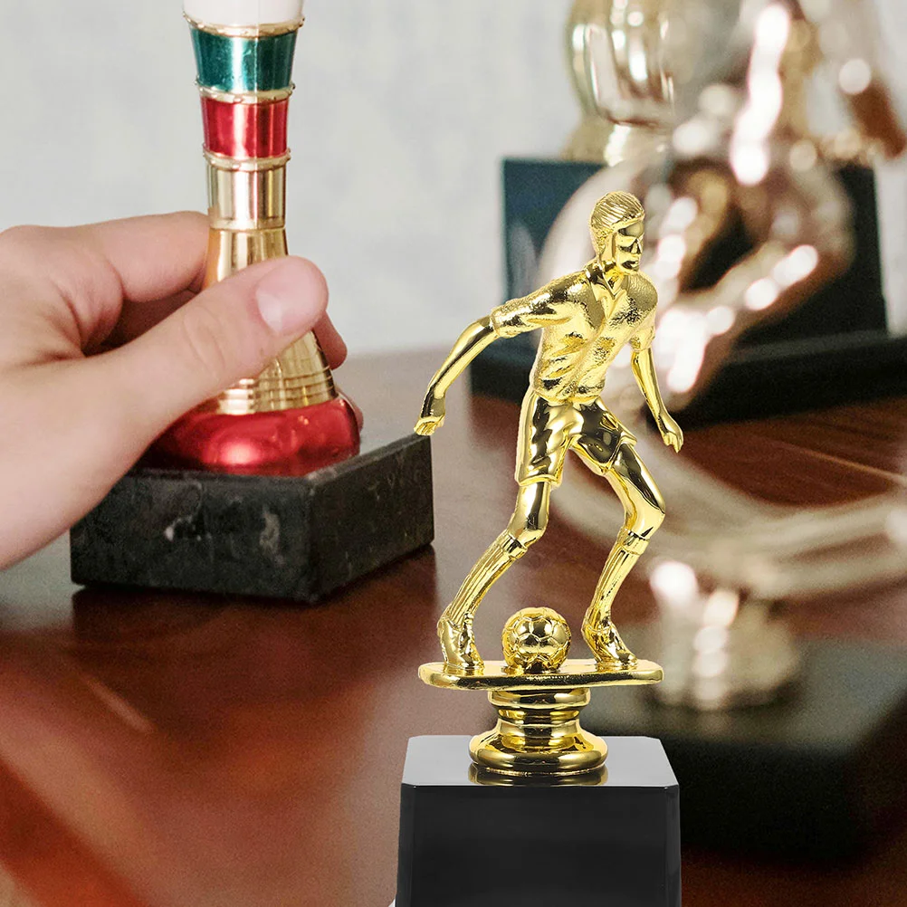 2Pcs Football Trophies Awards School Competition Plastic Mini Trophy Cups Sports Souvenirs Gifts Kids Sports Awards