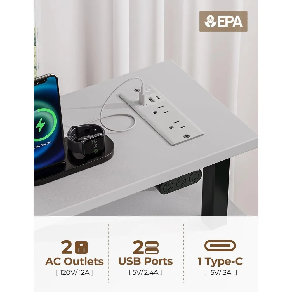 Desk with Power Outlets
