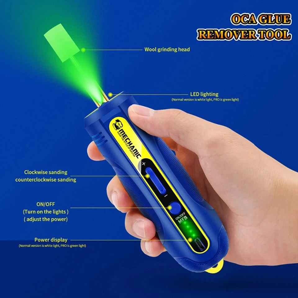 MECHANIC IR10 PRO OCA Phone LCD Screen Degumming Shovel Glue Tool Adjustable Speed ​​Glue Remove Pen Grinder Rubber Separator