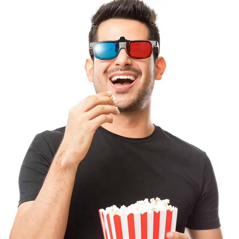 Scratch Resistant Red Blue Glasses Hanging Frame 3D Glasses Myopia Special Stereo Clip Without Glass Frame For 3D Movies