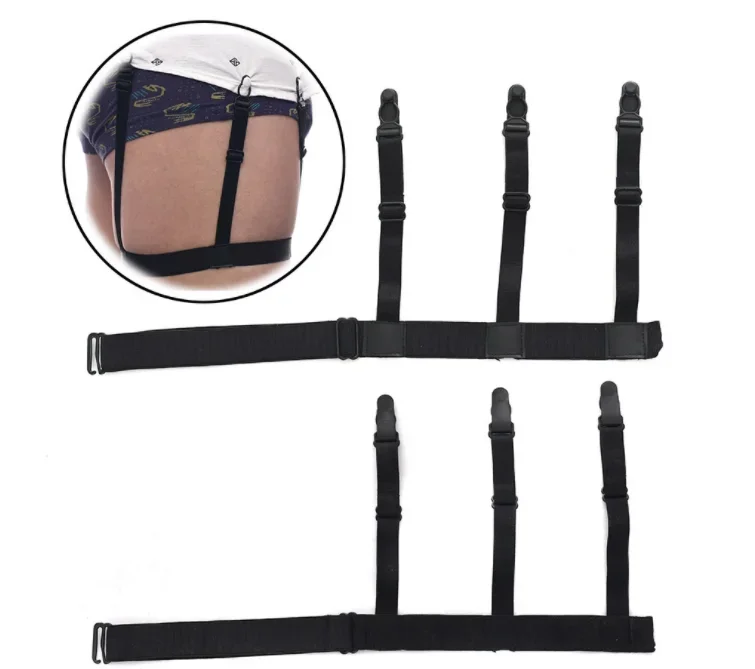 Adjustable Shirt Holder Stays Elastic Men Suspenders Gentleman Leg Braces Business Tirantes Uniform Suspender Shirt Stay Present