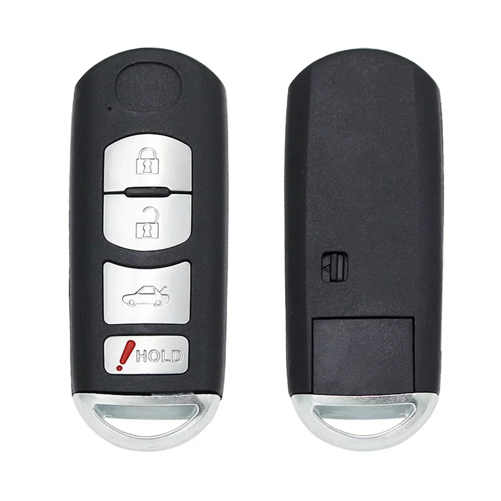 YOUBBA 3/ 3+1/4 Buttons Replacement Remote Key Shell FOB for Mazda 3 6 2014 2015 With Emergency Key Uncut Blade