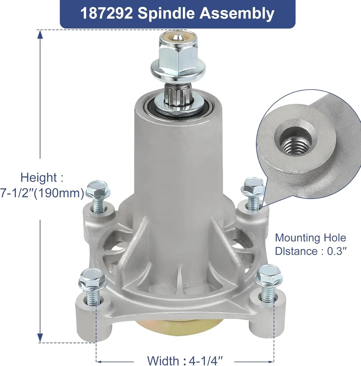 Husqvarna Spindle 187292 Mandrel Assembly 587253301 187292 192870 for Husqvarna 42" 46" 48" Mower Deck Spindle Craftsman
