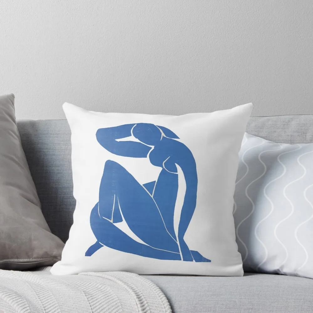 

Matisse Blue Muse Throw Pillow Pillows Aesthetic Throw Pillow luxury sofa pillows Sofa Cover