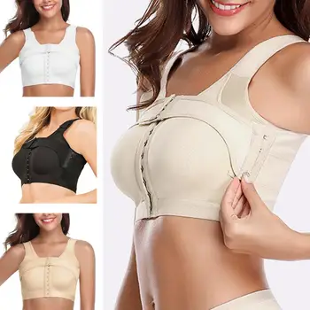 Women Front Breast Support Bra Implant Stabilizer Post Surgery Compression Underwear Surgical Breast Augmentation Bralette 1