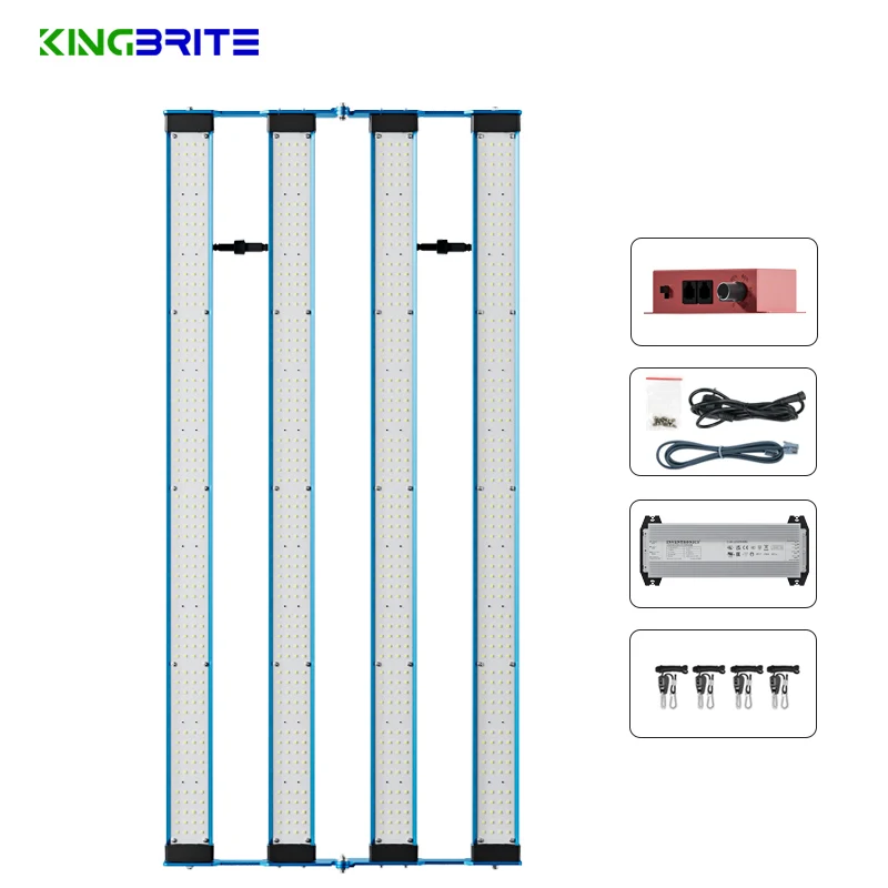 LED 성장 조명, 3x3 ft 및 2x4ft 텐트용, KingBrite P55, 320W 풀 스펙트럼, 삼성 LM301H EVO