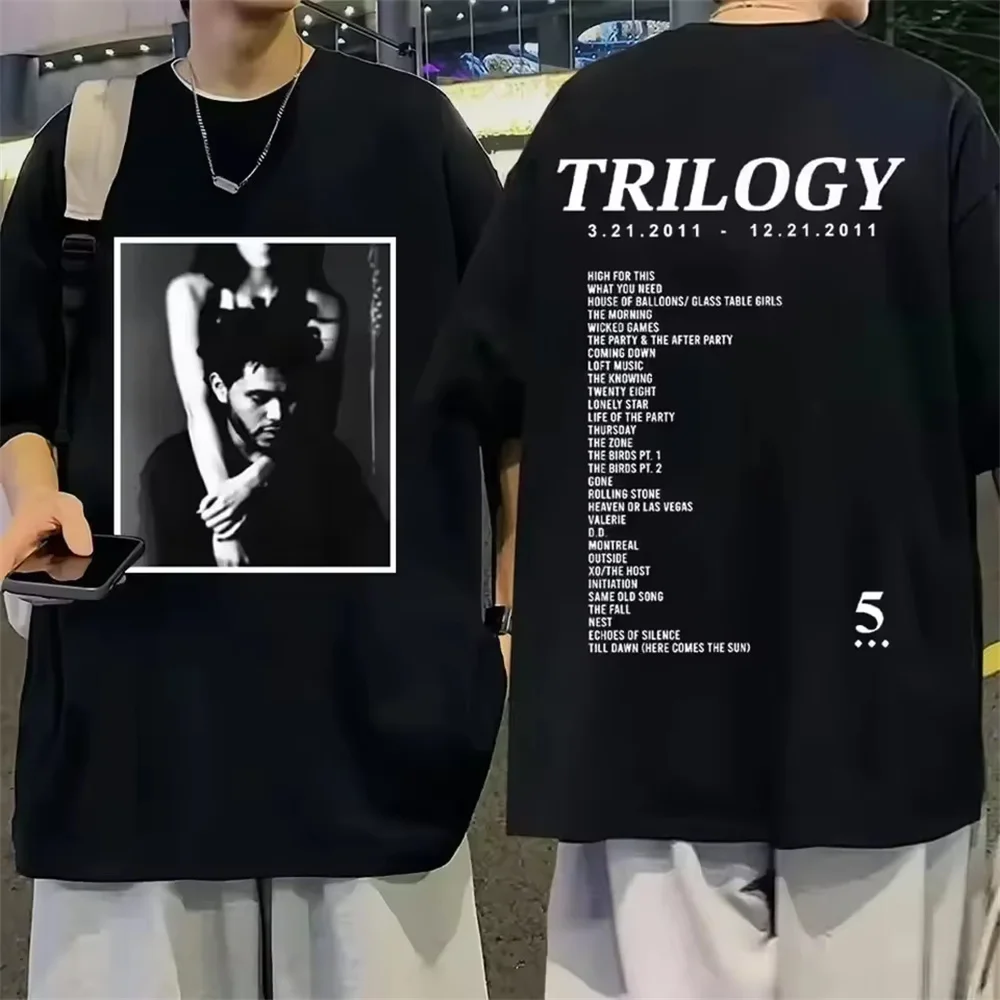 The Weeknd Pure Cotton Tshirt Anime Men Tshirt Y2k Anime Male Clothing 2