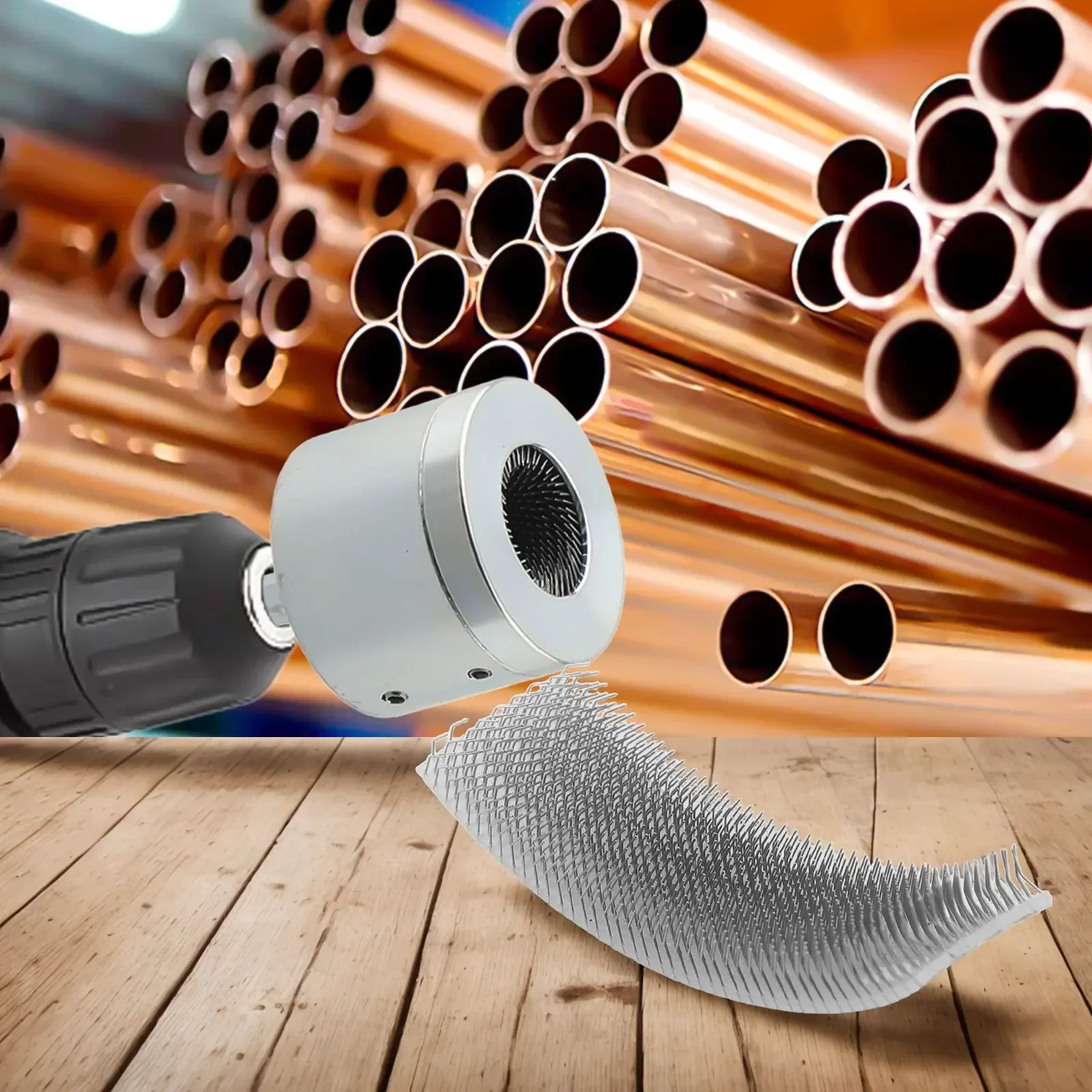 5/10PCS 15MM/22mm Metal Pipe Cleaner Replacement Sheets Battery Pile Head Brush Copper Pipe Cleaning Brush Hand Tool