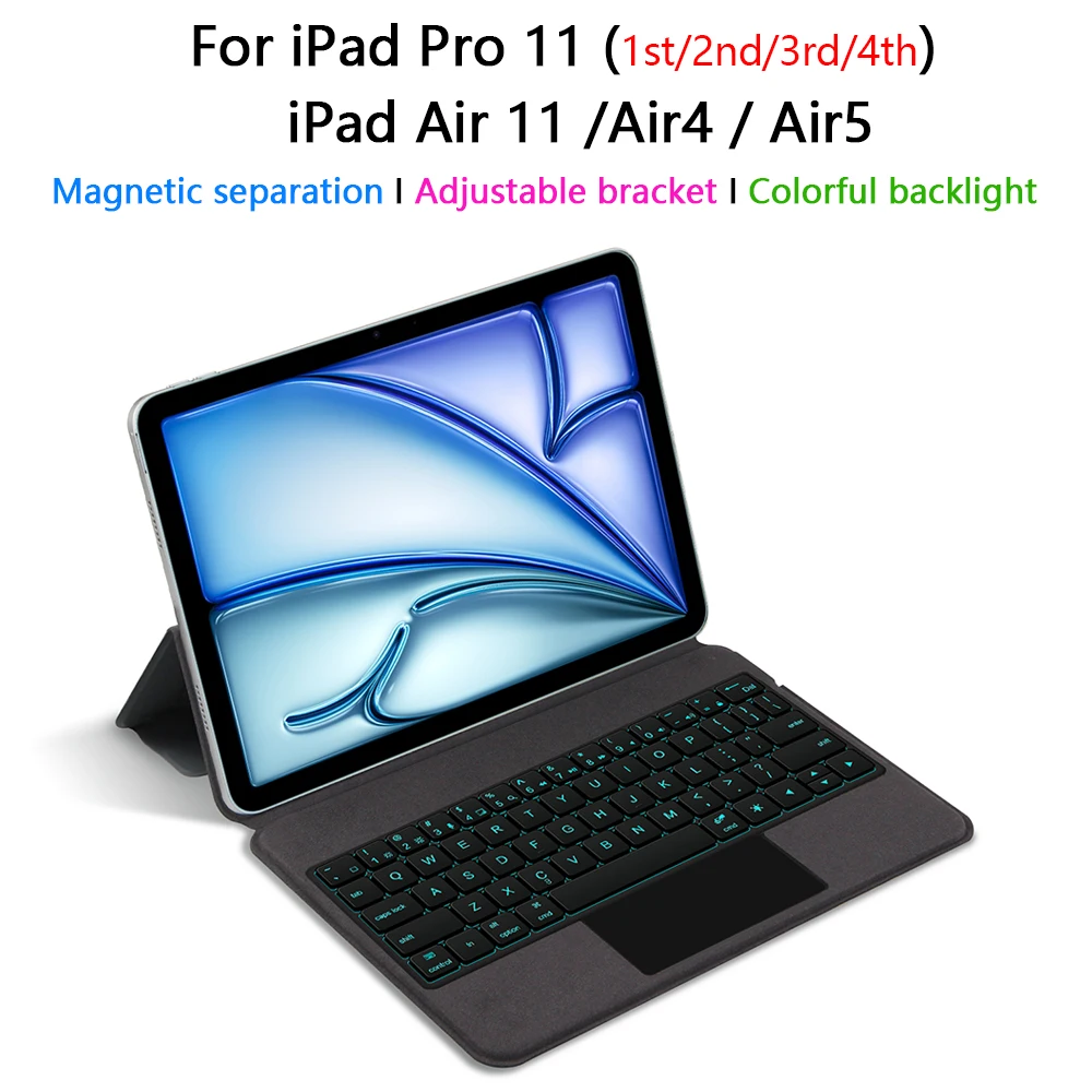 Magic Keyboard Teclado For iPad Pro 11 1st 2nd 3rd 4th Gen Air 11 inch Air 4 5 Case Spanish French Korean Arabic Smart Keyboard