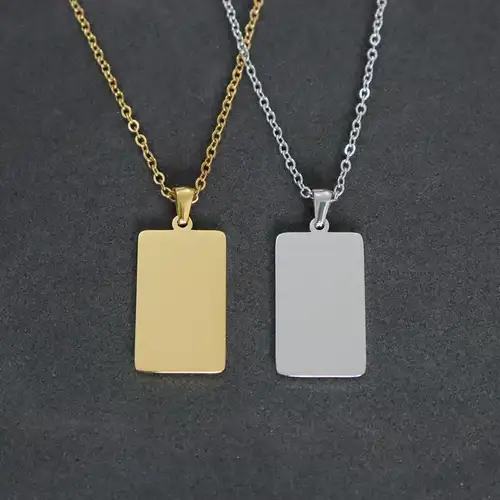 30pcs 16.5x28mm Mirror Polished Stainless Steel Necklace Blank Bar Tag Charm Stamping Pendant Necklace for Jewelry Gift Necklace - Image 4