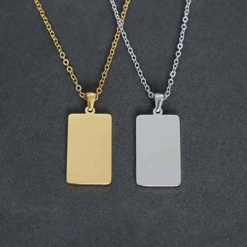 30pcs 16.5x28mm Mirror Polished Stainless Steel Necklace Blank Bar Tag Charm Stamping Pendant Necklace for Jewelry Gift Necklace - Image 4