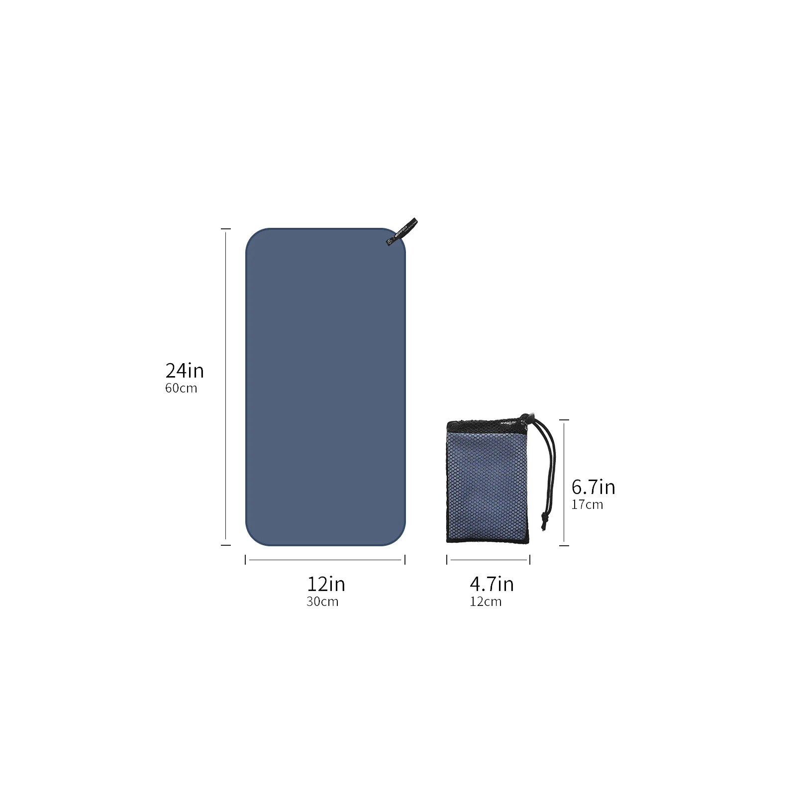 Ultra-Absorbent Quick-Dry Microfiber Towel with Mesh Bag - Perfect for Outdoor and Fitness Activities